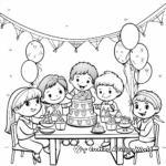 Birthday Party Decorations Coloring Pages 2