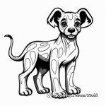 Black and White Contrast Tasmanian Tiger Coloring Pages 2