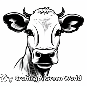 Cow Face Coloring Pages - Free &amp; Printable!
