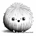 Black and White Sketch Sea Urchin Coloring Pages 3