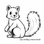 Black and White Skunk Coloring Pages 1