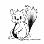 Black and White Skunk Coloring Pages 2