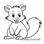 Black and White Skunk Coloring Pages 3