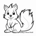 Black and White Skunk Coloring Pages 4