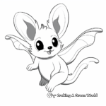 Black Flying Squirrel Coloring Pages for Adults 4
