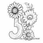 Blossoming Rainbow and Flowers Coloring Pages 1