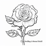 Blossoming Rose Coloring Pages 1
