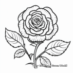 Blossoming Rose Coloring Pages 2