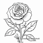 Blossoming Rose Coloring Pages 3