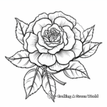 Blossoming Rose Coloring Pages 4