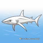 Blue Shark Scene Coloring Pages 3