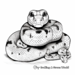 Boa Constrictor Family Coloring Pages: Male, Female, and Younglings 1