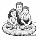 Boa Constrictor Family Coloring Pages: Male, Female, and Younglings 3