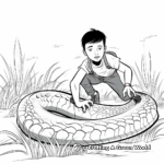 Boa Constrictor Hunting Prey Coloring Pages 1