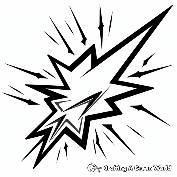 Lightning Bolt Coloring Pages - Free &amp; Printable!