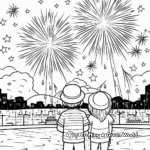 Bold Fireworks Coloring Pages for Independence Day 2