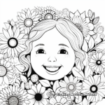 Bold Floral Positive Affirmation Coloring Pages for Women 2