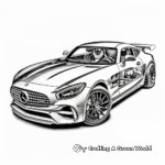 Bold Mercedes-AMG GTR Coloring Sheets 3
