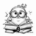 Bookworm Coloring Sheets for Book Lovers 3