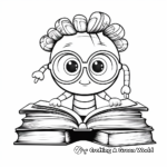 Bookworm Coloring Sheets for Book Lovers 4