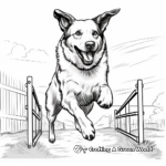 Border Collie Agility Course Coloring Pages 2