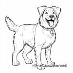 Border Collie in the Snow Coloring Pages 2