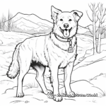 Border Collie in the Snow Coloring Pages 4