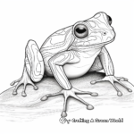 Borneo Eared Frog: Unique Tree Frog Coloring Pages 1