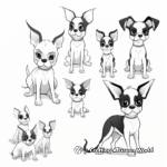 Boston Terrier In Different Poses Coloring Pages 2