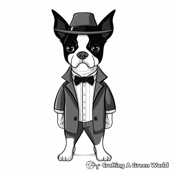 Boston Terrier Coloring Pages - Free &amp; Printable!
