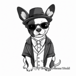 Boston Terrier In Fancy Outfits Coloring Pages 3