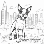 Boston Terrier In The Park Coloring Pages 2