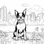Boston Terrier In The Park Coloring Pages 3