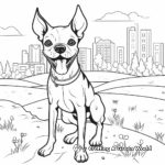 Boston Terrier In The Park Coloring Pages 4