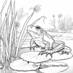 Botanical Backdrop: Red Eyed Tree Frog Coloring Page 3