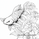 Botanical garden and Koi Fish Coloring Pages 2