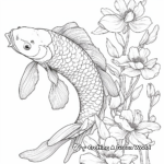 Botanical garden and Koi Fish Coloring Pages 3