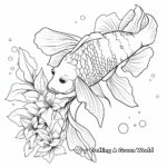 Botanical garden and Koi Fish Coloring Pages 4