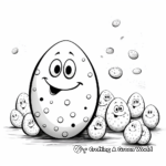 Bouncy Polka Dot Easter Egg Coloring Pages 1