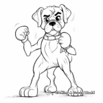 Boxer Dog Boxing Coloring Pages 1