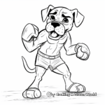 Boxer Dog Boxing Coloring Pages 2