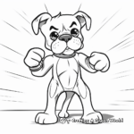 Boxer Dog Boxing Coloring Pages 3