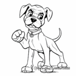 Boxer Dog Boxing Coloring Pages 4
