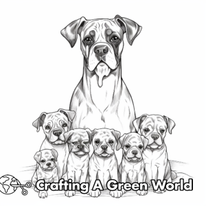 Boxer Dogs Coloring Pages - Free &amp; Printable!