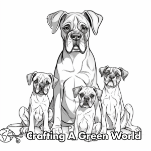 Boxer Dogs Coloring Pages - Free &amp; Printable!