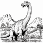 Brachiosaurus Behemoth Dinosaur Coloring Pages 1