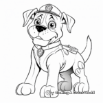 Brave Bulldog as Police Dog Coloring Pages 4