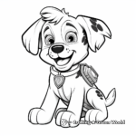 Brave Police Dog Coloring Pages 1