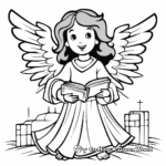 Breathtaking Angel Announcing Jesus Birth Coloring Pages 1