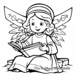 Breathtaking Angel Announcing Jesus Birth Coloring Pages 2